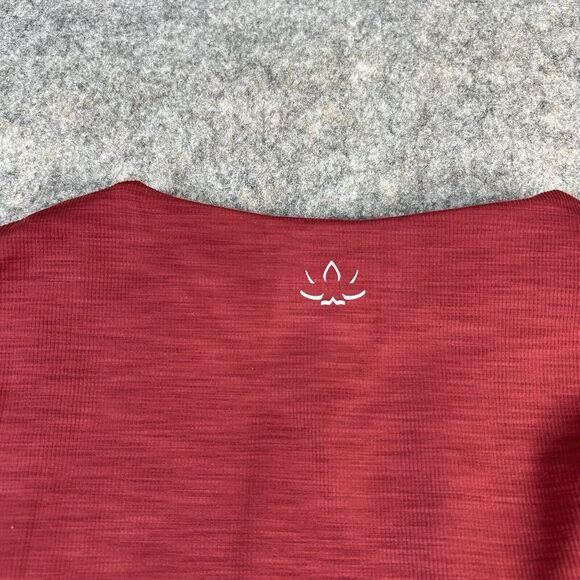 Beyond Yoga Top Women's Medium Heather Rib Frame Cropped Pullover Square Neck - Picture 8 of 8